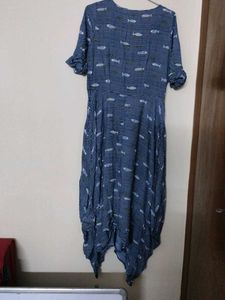 Grey Fish Print Dress