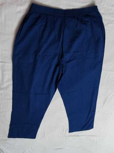 Blue Cotton Printed Embroidered Kurta Set