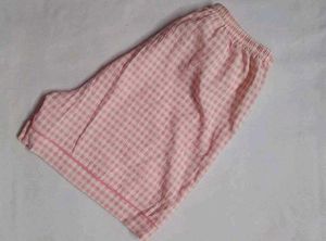 SAVANA pink Checkered Shorts