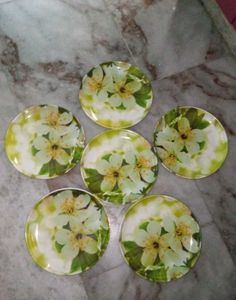 Big Dining Plates With Floral Print