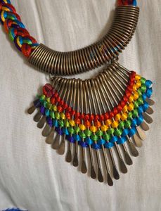 Beautiful Rainbow Colour Neckless For Women