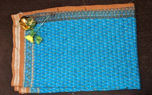 Daily Wear Blue Color synthetic Saree