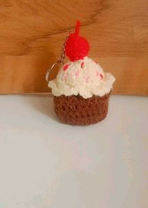 Crochet Cupcake Keychain