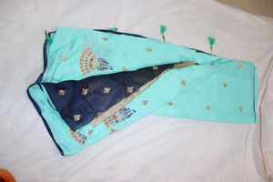 Aqua Embellished Saree