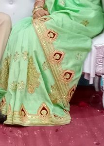 Wedding Wear Saare With Stiching Blouse