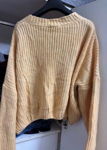 Cute Yellow Knit Cardigan