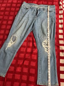 Distressed Denim Jeans