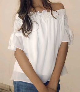White Flowerey Top