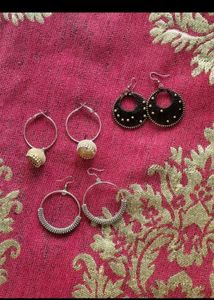 3 Pair Of Earrings