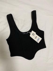 Branded Made In Turkey Black Corset Top