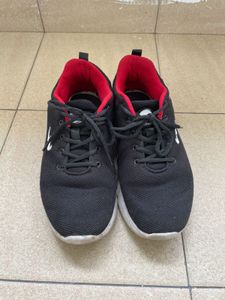 Red and Black Coloured Running Shoes