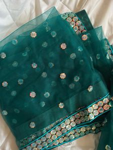 Teal Embellished Lehenga Choli(House Of pancchi)