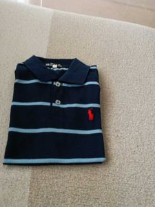 Ralph Lauren Polo Collar blue stripe t-shirt