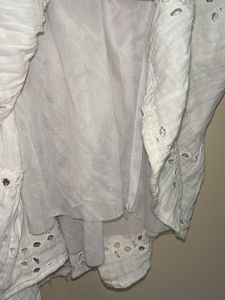 Schiffli  White Mini Dress
