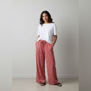 Patterned Red Pants