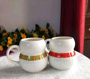Christmas Snowman Mugs - Set of 2