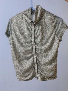 Stylish Olive Print Top