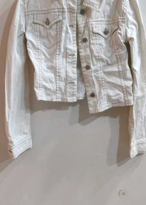Cotton Denim Crop Jacket