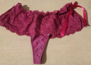 Lace Thong with Ribbon Detail