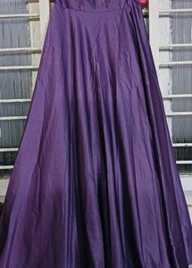 Purple Satin Lehenga Set | Padded