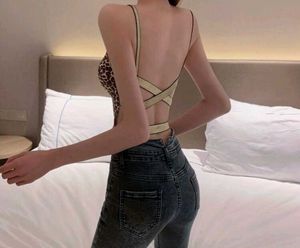 Backless Padded Bralette - Cheetah Print