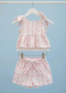 Pink Bow Two-Piece Set