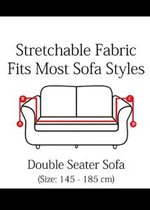 Brown Geometric Sofa Cover