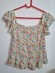 Floral Smocked Top