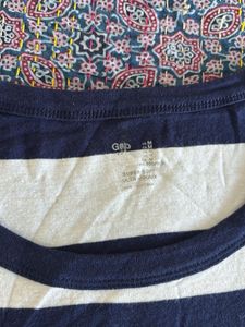 Striped 3/4th Sleeve Top From Gap