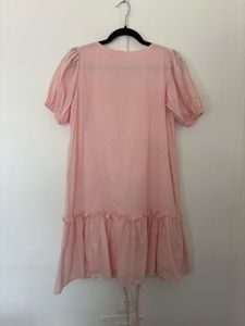 Cute Pink Puff Sleeve Dress