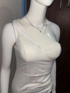 Elegant One-Shoulder White Gown