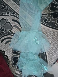Cute cyan Girls Dress and gown