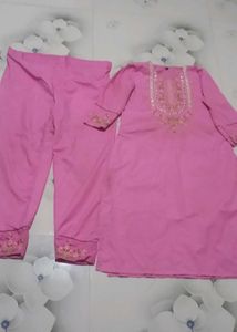 Pink Embroidered Kurta Set
