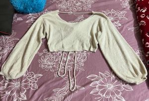 New Ballon Sleeve Soft Material Top
