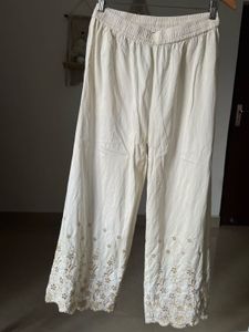 RANGRITI Cropped Lace Cutout Trouser