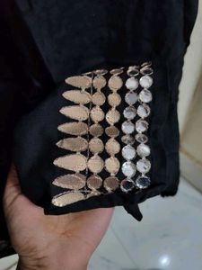 Gotta Patti Black Kurta