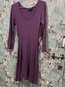 Purple Long Sleeve Dress