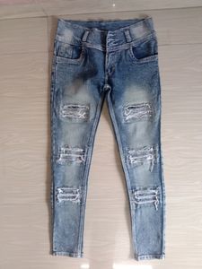 Denim Jeans 👖✨With Green/Black Top 💚🖤✨