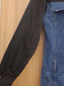 Cute Korean Street Denim Dress With Hoodie