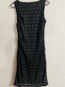 Zara Textured Dress Black