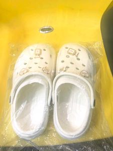 White Clogs with Charms