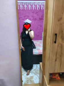 Cowl Neck Black Dress