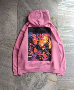 H&amp;M Pink Comics Graphic Hoodie