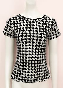 Houndstooth Print Tee
