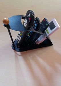 TV Remote Control Organizer, Black (Metal)