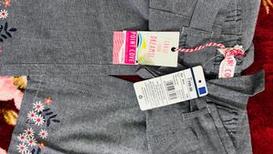 Floral Print Pants With Detachable Fabric Be