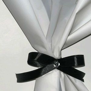 Ribbon Flower Bouquet In Black Colour,🖤