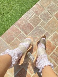 Clear Strap Block Heels