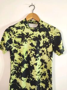 Shein FluorescentGreen Printed Western Dress(Women