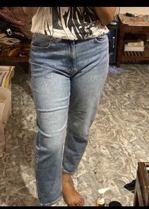 High-Waisted Light Wash Jeans